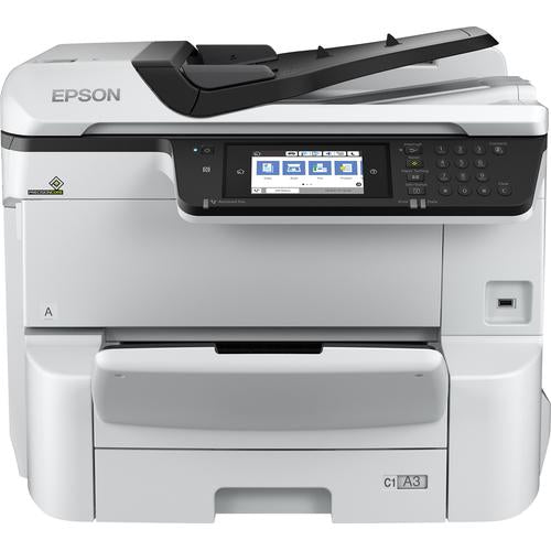 Epson WorkForce Pro WF-C8690DWF - Impressora multi-funções - a cores - jacto de tinta - A3 (media) - até 22 ppm (cópia) - até 24 ppm (impressão) - 335 folhas - 33.6 Kbps - Gigabit LAN, host USB, NFC, USB 3.0, USB 2.0 host, Wi-Fi(ac)