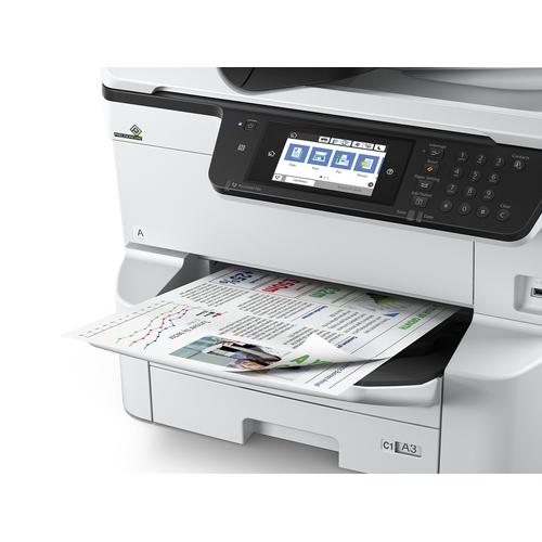 Epson WorkForce Pro WF-C8690DTWF - Multifunction printer - color - inkjet - A3 (media) - up to 22 ppm (copy) - up to 24 ppm (print) - 835 sheets - 33.6 Kbps - Gigabit LAN, USB host, NFC, USB 3.0, USB 2.0 host, Wi-Fi(ac)