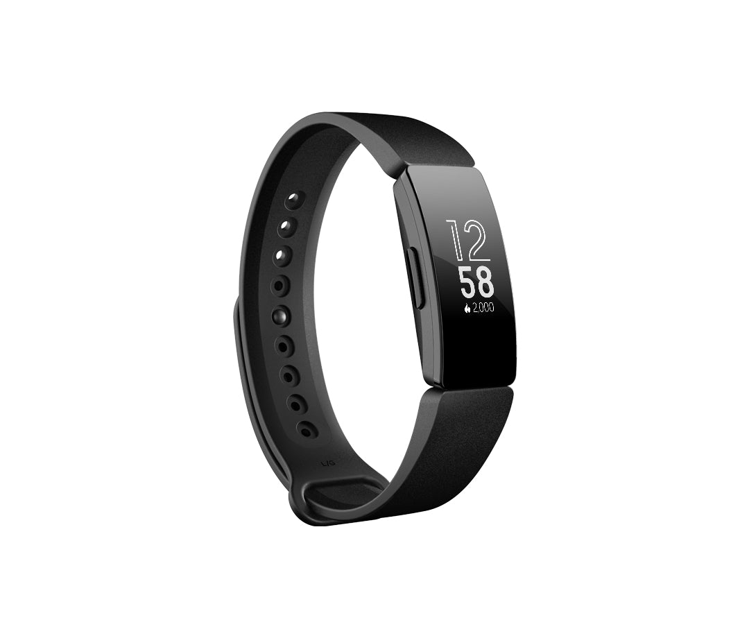 Fitbit Inspire - Rastreador de actividad con banda - Elastómero - Negro - Tamaño de la banda: S/L - Monocromo - Bluetooth - 20g