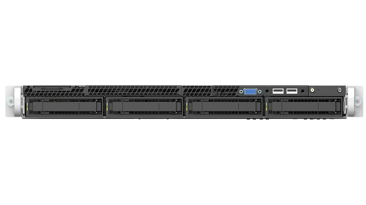 Intel Server System R1304WF0YSR - Server - rack mountable - 1U - 2-way - no CPU - RAM 0 GB - SATA - hot-swap 2.5", 3.5" bay(s) - no HDD - GigE - display: none