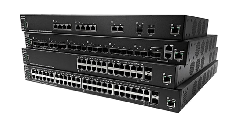 Cisco SX350X-24 - Switch - Administered - 20 x 10GBase-T + 4 x SFP+ 10 Gigabit combo - rail mountable