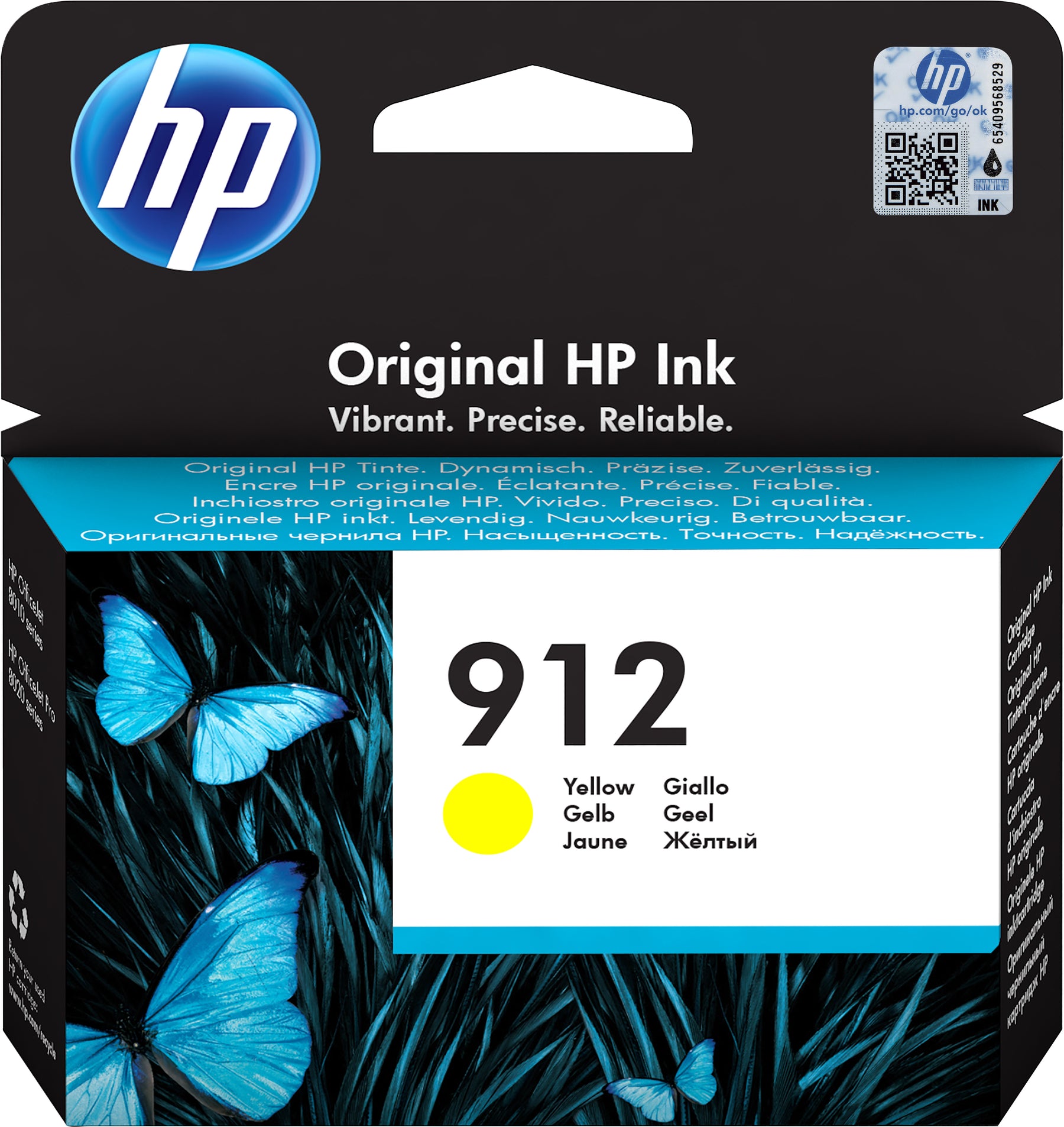 HP 912 - 2.93 ml - yellow - original - ink cartridge - for Officejet 80XX, Officejet Pro 80XX