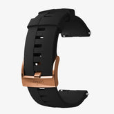 Suunto Athletic 4 - Smart watch watch strap - Medium size - black, copper - for Suunto 9, Spartan Sport HR Baro Stealth, Spartan Sport Wrist HR