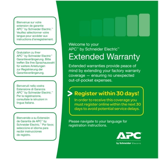 APC Extended Warranty - Extended Service Agreement - Parts - 1 Year - Charging - Response Time: NBD - For P/N: AP9335TH, NBPD0160A, NBRK0250