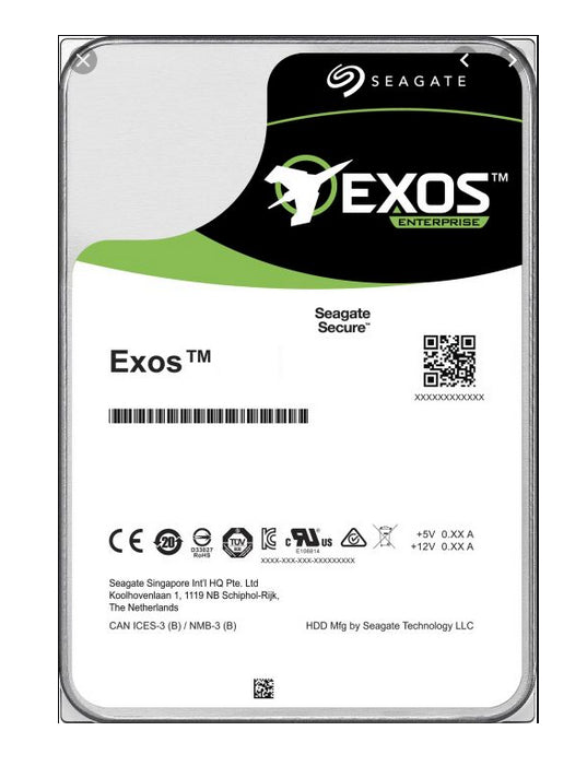 Seagate Exos X16 ST14000NM004G - Hard drive - encrypted - 14 TB - internal - SAS 12Gb/s - 7200 rpm - buffer: 256 MB - Self-Encrypting Drive (SED)