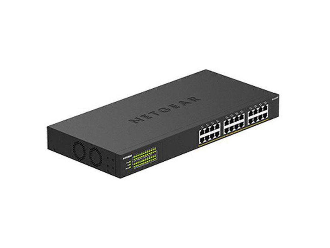 NETGEAR GS324PP - Interruptor - sem gestão - 24 x 10/100/1000 (PoE+) - desktop, montável em trilho - PoE+ (380 W)