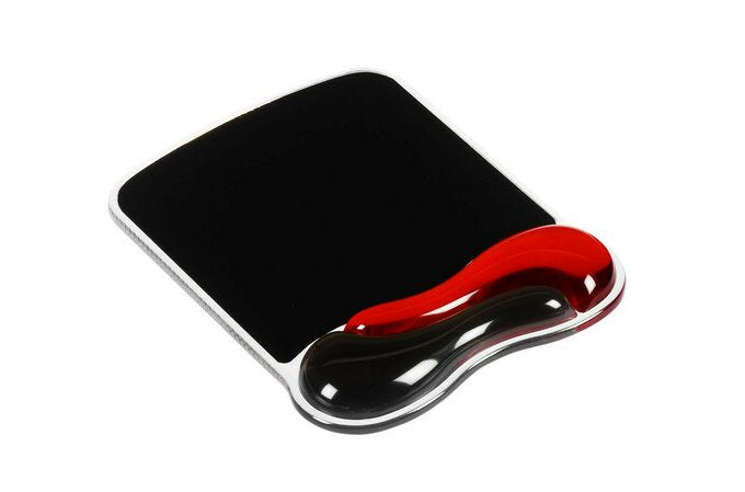 Kensington Duo Gel Mouse Pad Wrist Rest - Mouse Pad with Wrist Rest - Black, Red - TAA Compliant