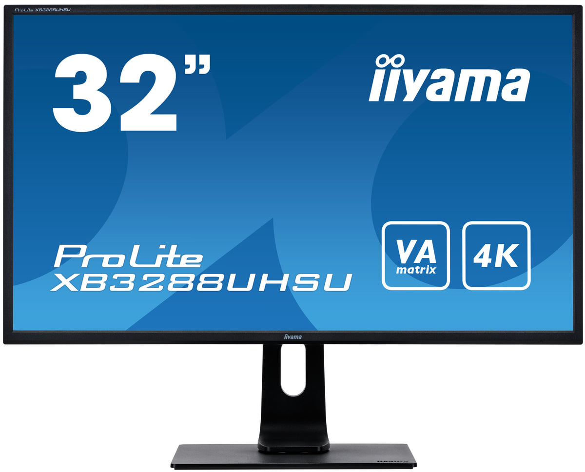 iiyama ProLite XB3288UHSU-B1 - Pantalla LED - 32" (31,5" visibles) - 3840 x 2160 4K a 60 Hz - VA - 300 cd/m² - 3000:1 - 3 ms - 2xHDMI, DisplayPort - altavoces - negro mate