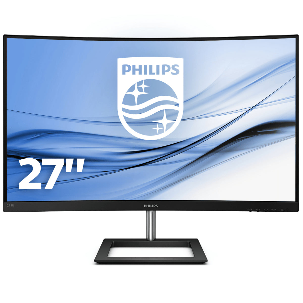 Philips E-line 271E1CA - Monitor LED - curvo - 27" - 1920 x 1080 Full HD (1080p) @ 75 Hz - VA - 250 cd/m² - 3000:1 - 4ms - HDMI, VGA - altavoces - negro texturizado