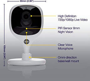 Yale Smart Living SV-DFFI-W - Network Surveillance Camera - Indoor - Color (Day&amp;Night) - 1080p - Audio - Wireless - Wi-Fi