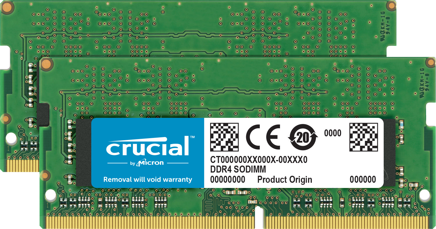 Crucial - DDR4 - kit - 16 GB: 2 x 8 GB - 260-pin SO DIMM - 2666 MHz / PC4-21300 - CL19 - 1.2 V - unbuffered - no ECC - for Apple iMac (Early 2019), Mac mini (Late of 2018)