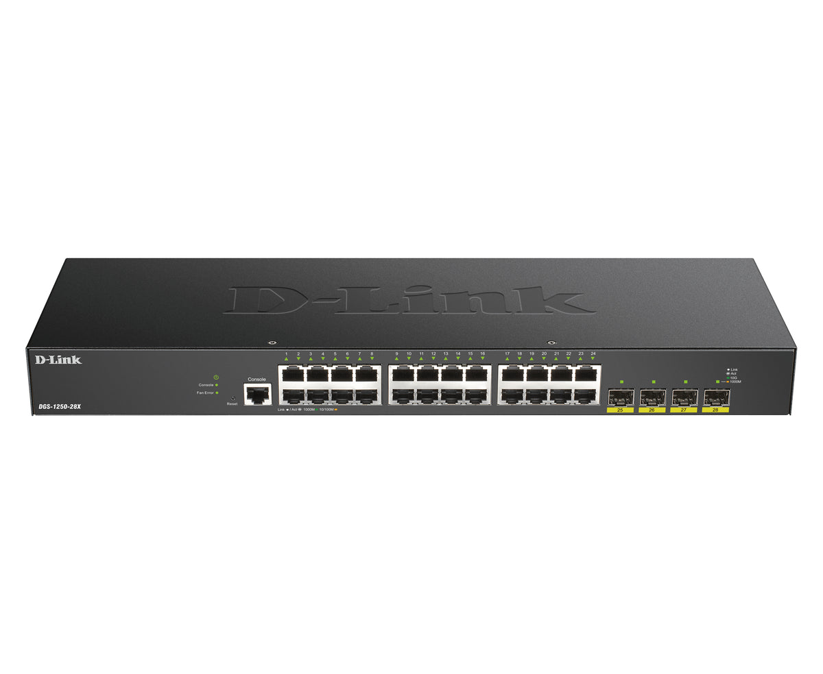 SWITCH GESTIONADO INTELIGENTE GIGABIT DE 24 PUERTOS DE D-LINK CON 4 PUERTOS 10G SFP+