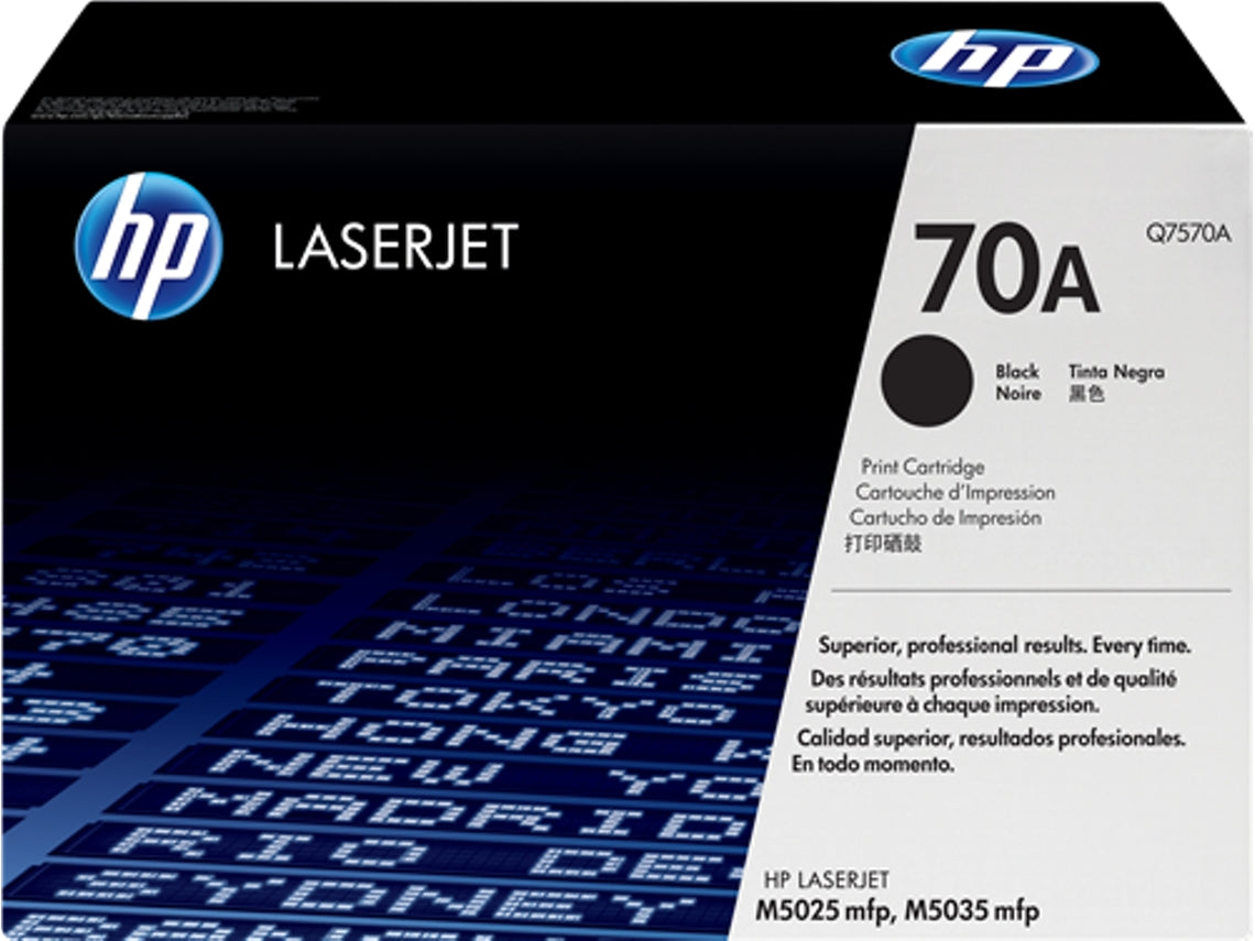 HP 70A - Black - Genuine - LaserJet - Toner Cartridge (Q7570A) - for LaserJet M5025 MFP, M5035 MFP, M5035x MFP, M5035xs MFP