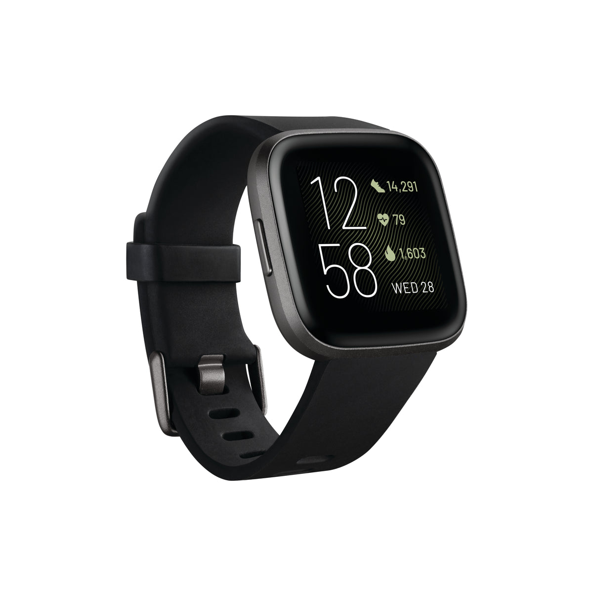 Fitbit Versa 2 - Carbon - smart watch With band - silicone - black - Bluetooth - 40 g