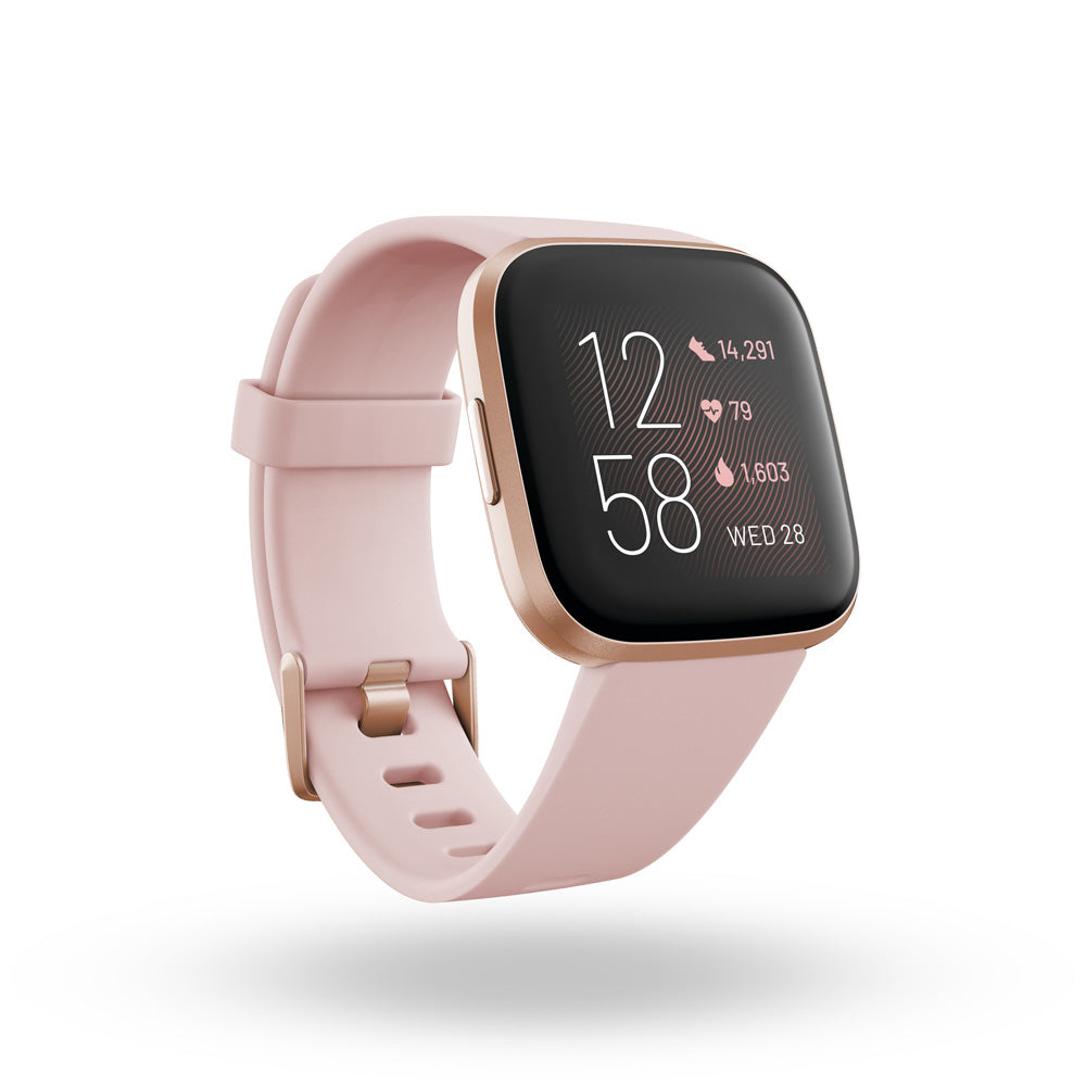 Fitbit Versa 2 - Pink copper - smart watch With band - silicone - petal - Bluetooth - 40g