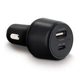 CARGADOR DE COCHE MOOOV 2 X USB-C NEGRO /USB-A 3AMP