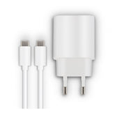 CARGADOR HOGAR MOOOV 18W + CABLE USB-C MACHO/MACHO 1,2 MT