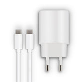 CARGADOR MOOOV 1 USB-C 20W + USB-C /USB-C 1,2 M CABLE BLANCO