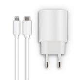 MOOOV CHARGER 1 USB-C 20W + USB-C CABLE /LIGHTNING 1.2 M WHITE