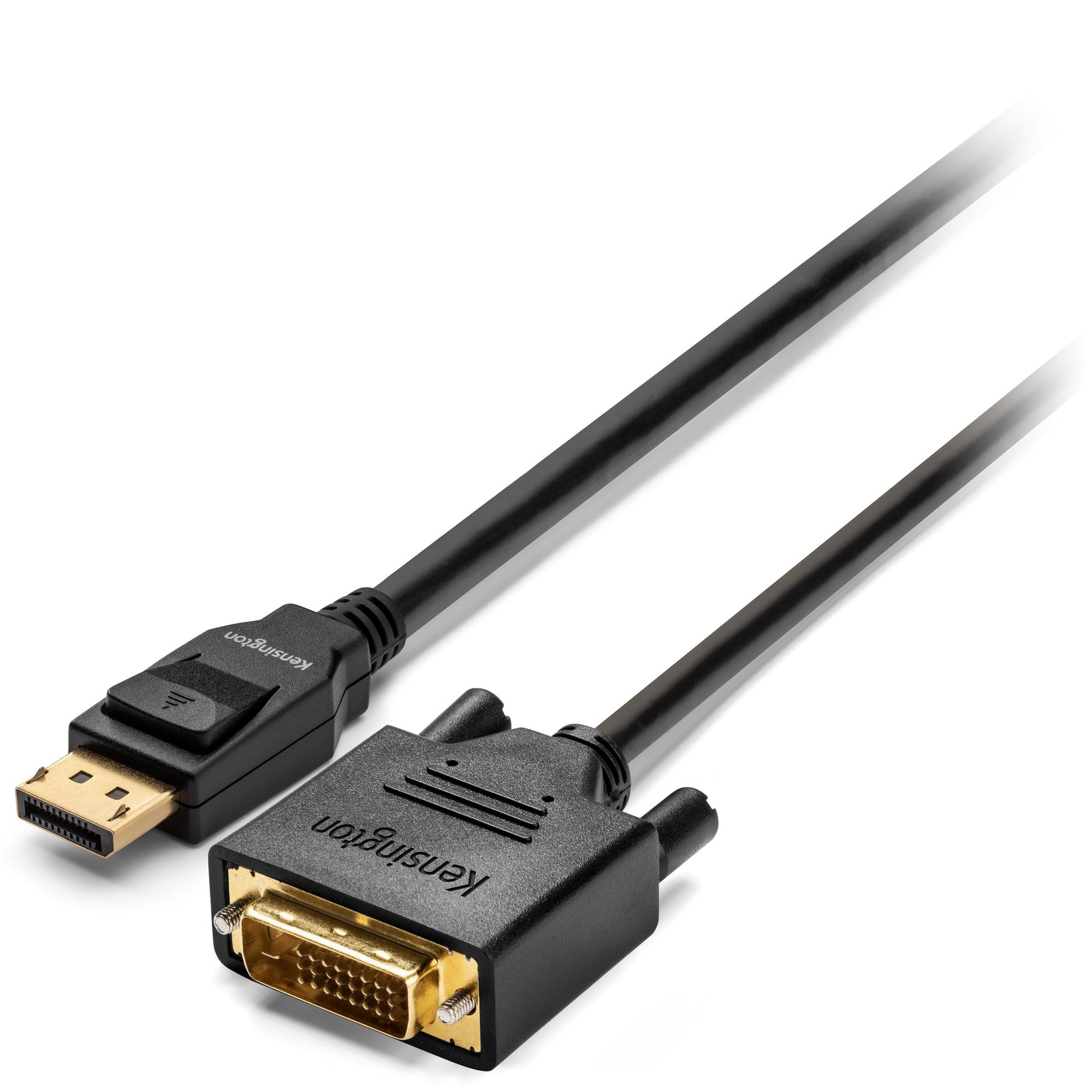 Kensington DisplayPort 1.1 (M) a DVI-D (M) Cable pasivo, 6 pies - Cable adaptador - DisplayPort (M) a DVI-D (M) - DisplayPort 1.1 - 1,83 m - Pasivo, tornillos de mariposa, asistencia de 1080p - negro