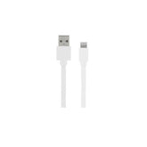 FLAT LIGHTNING CABLE MFI WHITE 1MT