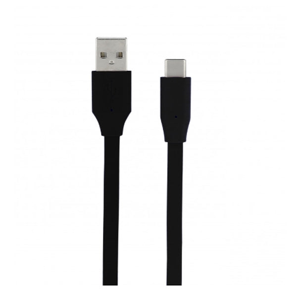 CABLE MOOOV USB-A / USB-C PLANO DATOS Y CARGA NEGRO 1MT