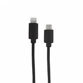 LIGHTNING CABLE MALE / USB-C MALE Black 1mt