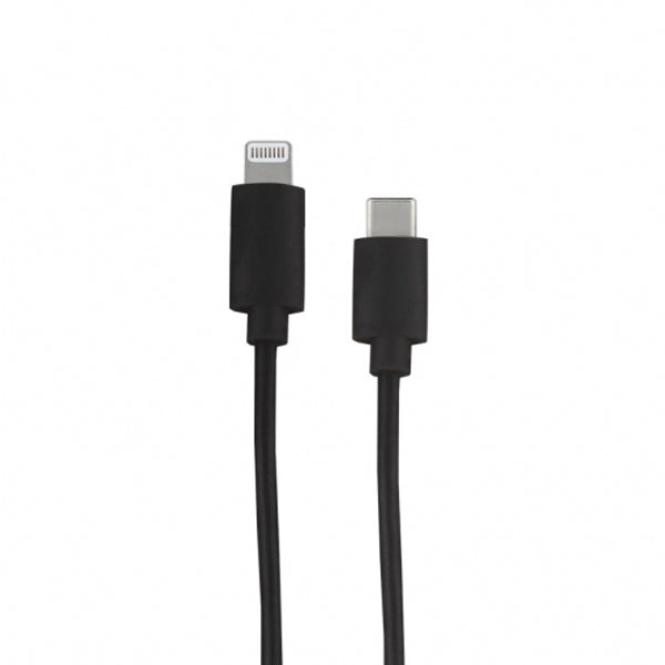 LIGHTNING CABLE MALE / USB-C MALE Black 1mt