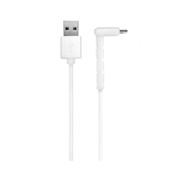 USB-A CABLE MALE / LIGHTNING MFI MALE PHONE SUPPORT WHITE 1.2 mt