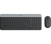 Logitech Slim Wireless Combo MK470 - Combo de teclado y mouse - Inalámbrico - 2.4GHz - QWERTY - Español - Grafito