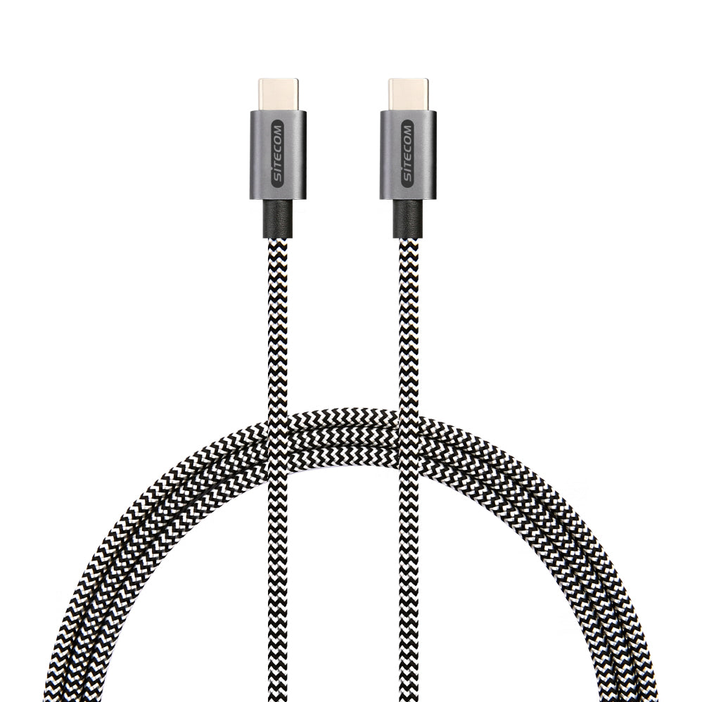 Sitecom - USB Cable - USB-C (M) to USB-C (M) - USB 2.0 - 20 V - 3 A - 1 m - USB Power Delivery (3A, 60W)