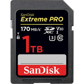 SanDisk Extreme Pro - Flash memory card - 1 TB - Video Class V30 / UHS-I U3 / Class10 - SDXC UHS-I