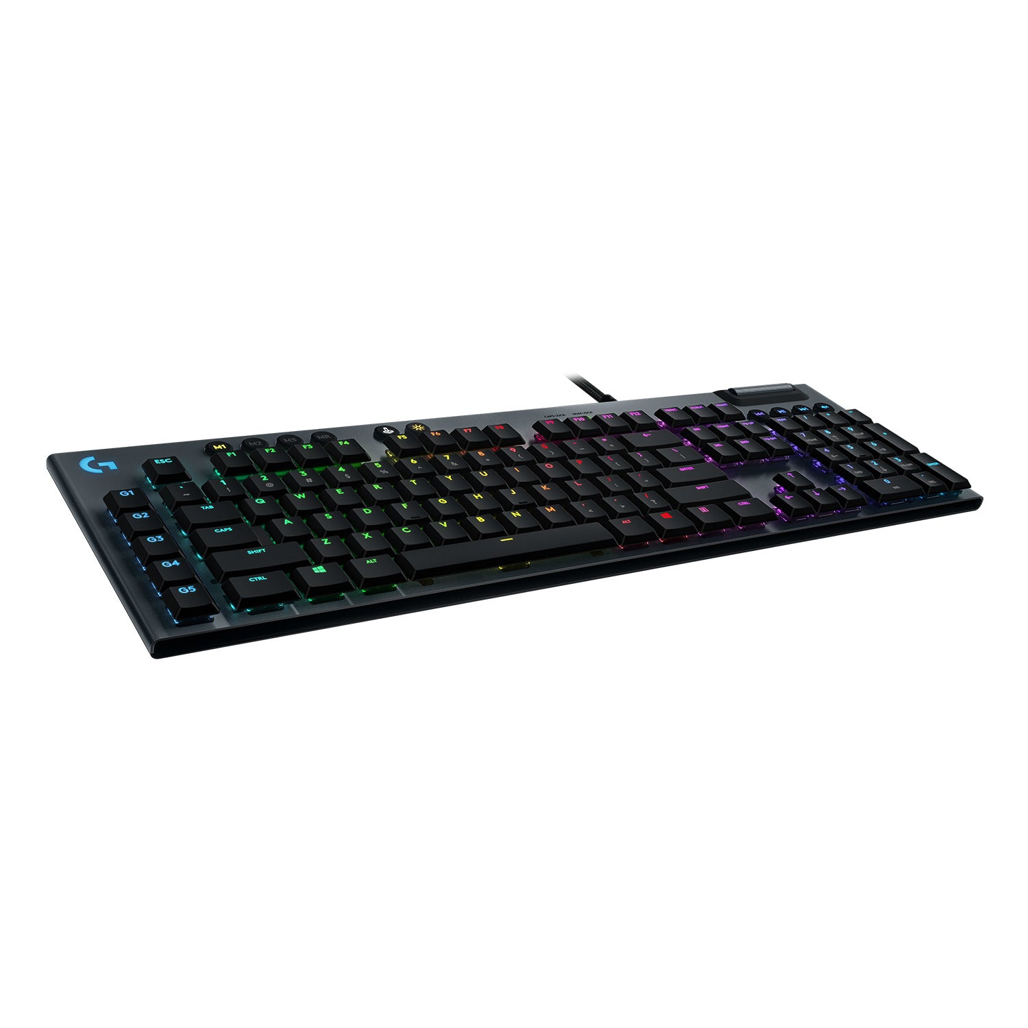 Logitech Gaming G815 - Teclado - iluminado - USB - Padrão internacional americano - interruptor: GL Tactile - preto