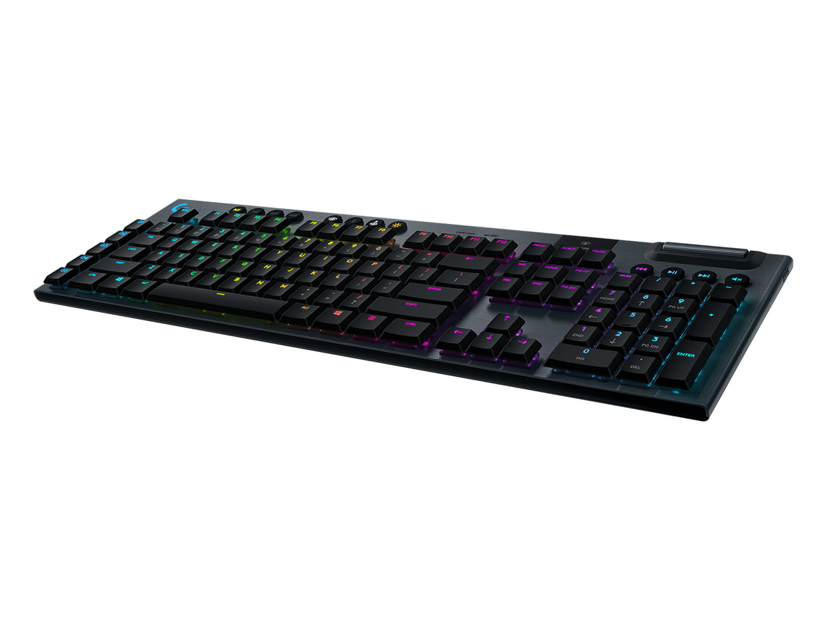 Logitech Gaming G915 - Teclado - Retroiluminación - USB, Bluetooth, LIGHTSPEED - QWERTY - Estándar internacional americano - Conmutador: GL Clicky - Negro