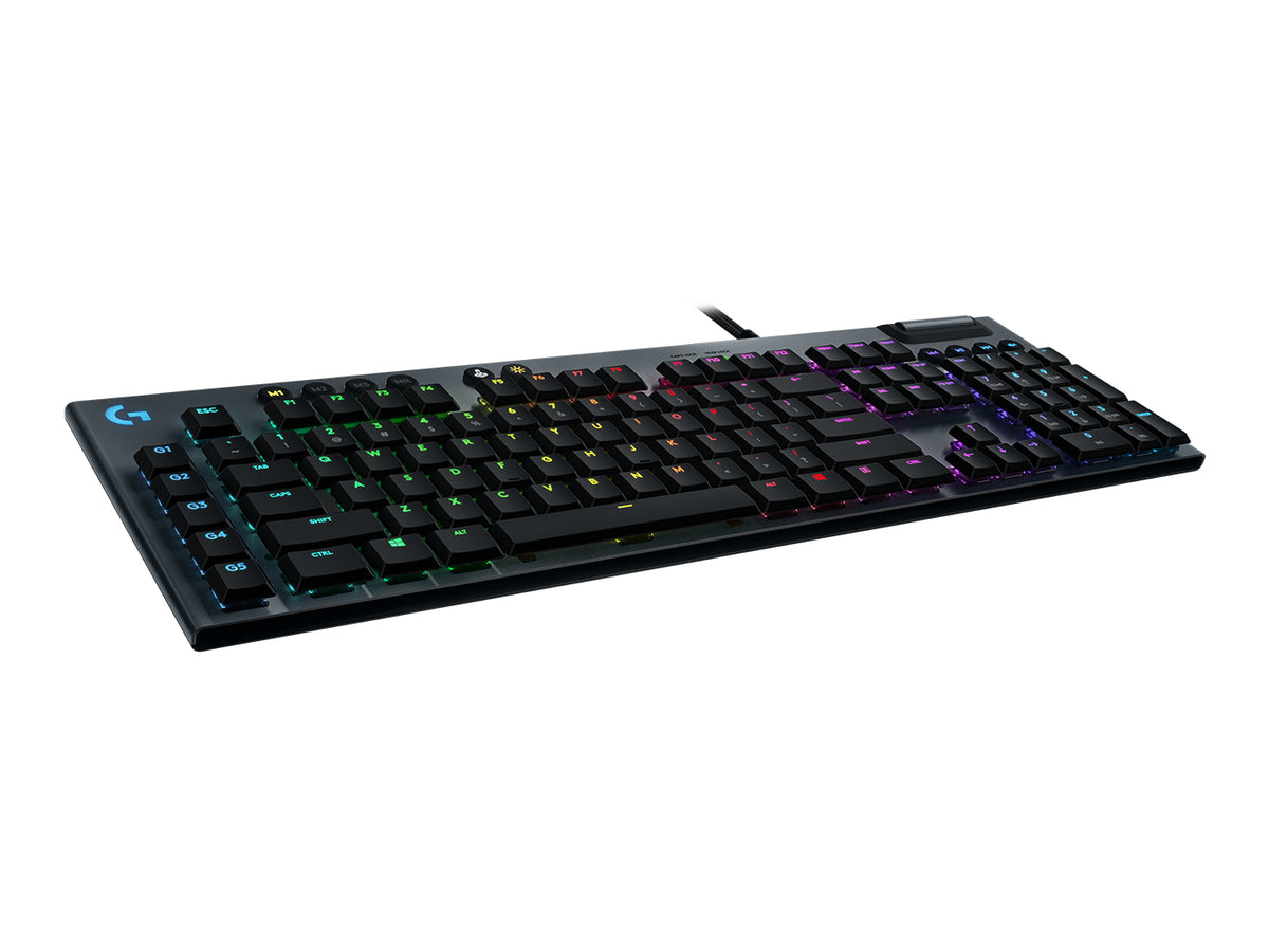 Logitech Gaming G815 - Keyboard - Backlit - USB - QWERTY - American International Standard - Switch: GL Clicky - Black