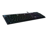 Logitech Gaming G815 - Keyboard - Backlit - USB - QWERTY - American International Standard - Switch: GL Clicky - Black