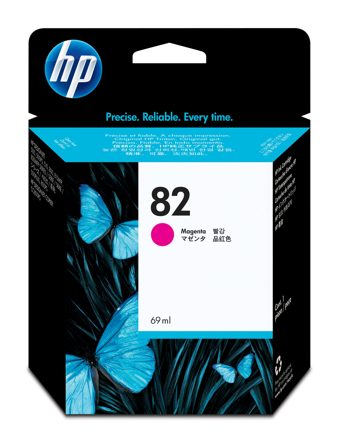 HP 82 - 69 ml - magenta - original - tinteiro - para DesignJet 500, 500ps, 510, 510ps, 800, 800ps, 815mfp, 820, Designjet Copier cc800ps