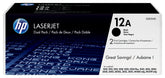 HP 12A - Pack of 2 - Black - Original - LaserJet - Toner Cartridge (Q2612AD) - for LaserJet 10XX, 30XX, M1005, M1319