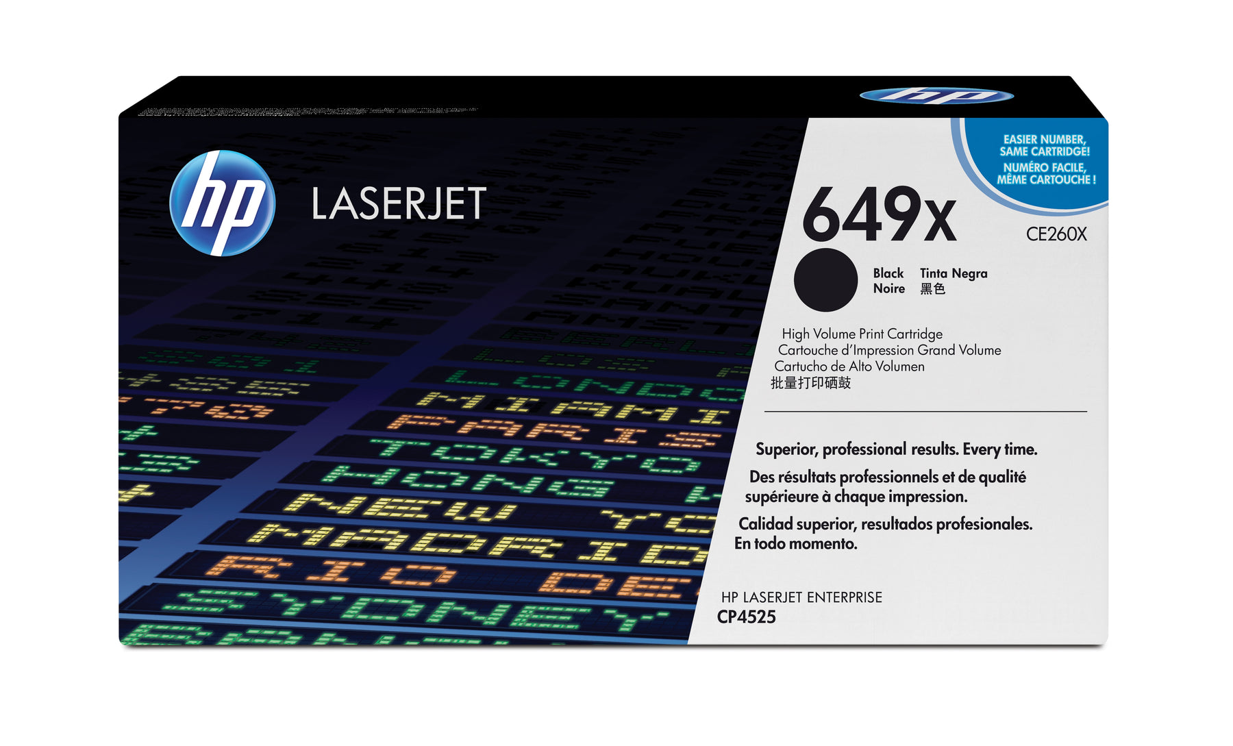 HP 649X - High Yield - Black - Genuine - LaserJet - Toner Cartridge (CE260X) - for Color LaserJet Enterprise CP4525dn, CP4525n, CP4525xh