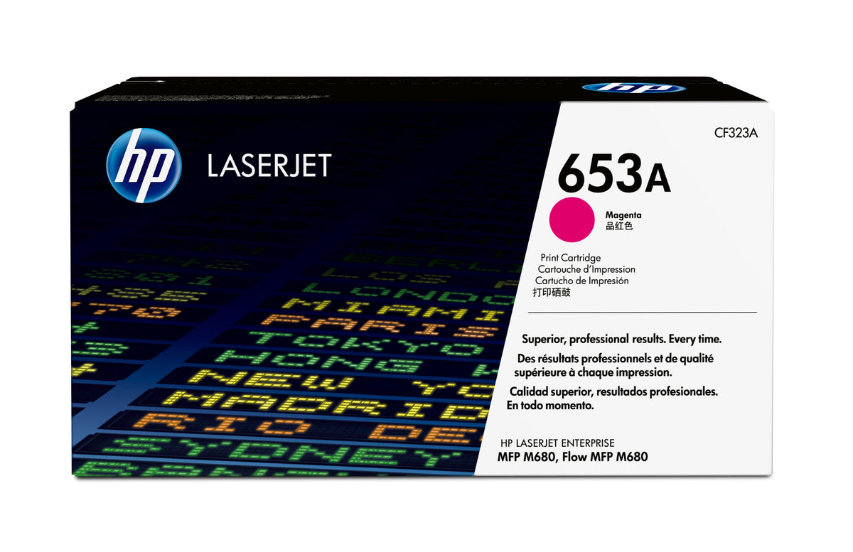 HP 653A - Magenta - Genuine - LaserJet - Toner Cartridge (CF323A) - for Color LaserJet Enterprise MFP M680dn, MFP M680f, LaserJet Enterprise Flow MFP M680z