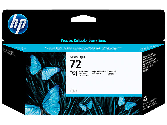 HP 72 - 130 ml - preto foto - original - DesignJet - tinteiro - para DesignJet HD Pro MFP, SD Pro MFP, T1100, T1120, T1200, T1300, T1708, T2300, T790, T795