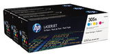 HP 305A - Pack of 3 - Yellow, Cyan, Magenta - Original - LaserJet - Toner Cartridge (CF370AM) - for LaserJet Pro 300 M351, 400 M451, MFP M375, MFP M475