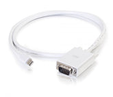 C2G 6ft Mini DisplayPort Male to VGA Male Active Adapter Cable - White - Conversor de vídeo - Mini DisplayPort - VGA - branco