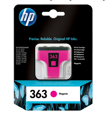 HP 363 - 3.5 ml - magenta - original - tinteiro - para Photosmart 8250, 8250xi, C6180, C6280, C7280, D7260, D7460