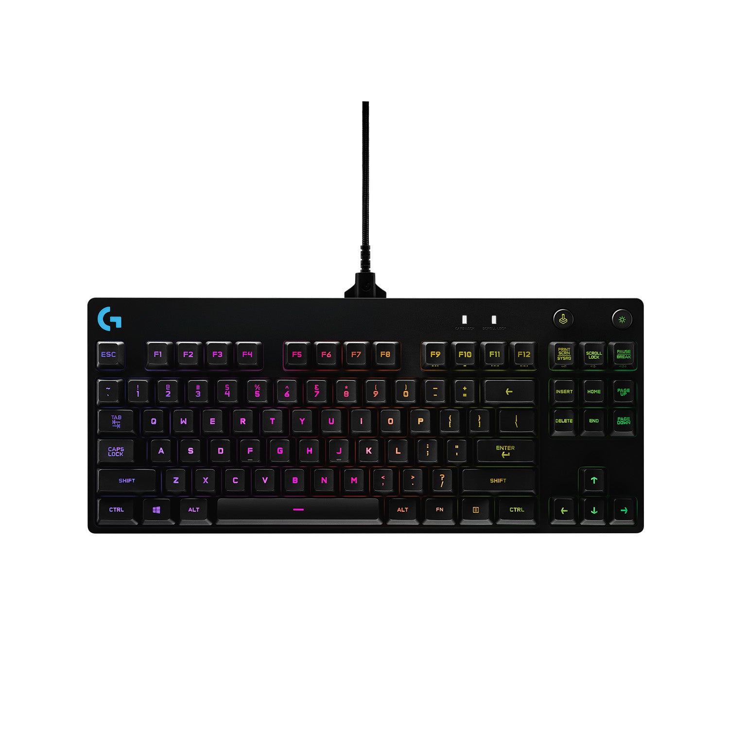 Logitech G Pro Mechanical Gaming Keyboard - Teclado - luz traseira - USB - AZERTY - Francês - interruptor: GX Blue Clicky - preto