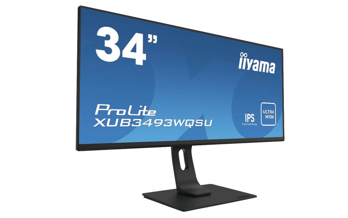 iiyama ProLite XUB3493WQSU-B1 - LED Monitor - 34" - 3440 x 1440 UWQHD @ 75 Hz - ADS-IPS - 400 cd/m² - 1000:1 - 4 ms - 2xHDMI, DisplayPort - speakers - matte black