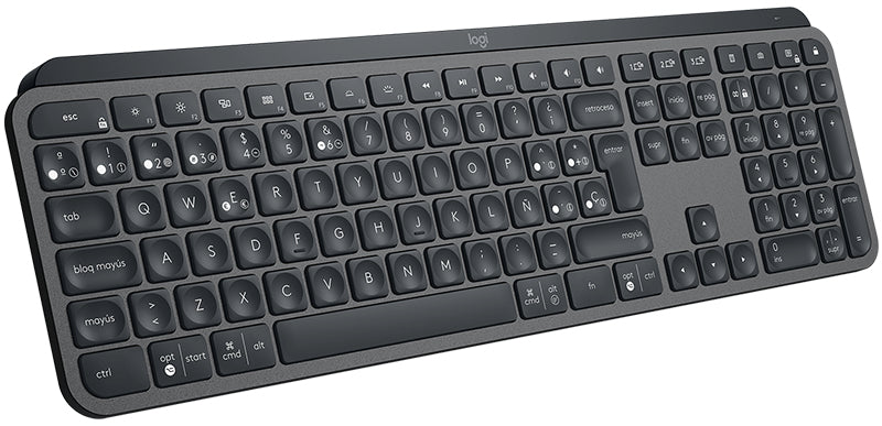 Logitech MX Keys Advanced Wireless Illuminated Keyboard - Teclado - Retroiluminado - Bluetooth, 2.4GHz - QWERTY - Español