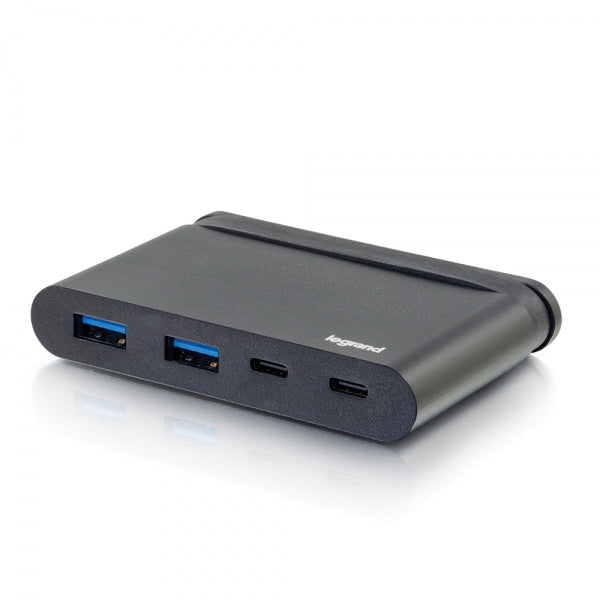 Legrand - Hub - 2 x SuperSpeed USB 3.0 + 1 x USB-C + 1 x USB-C (fornecimento de energia) - desktop