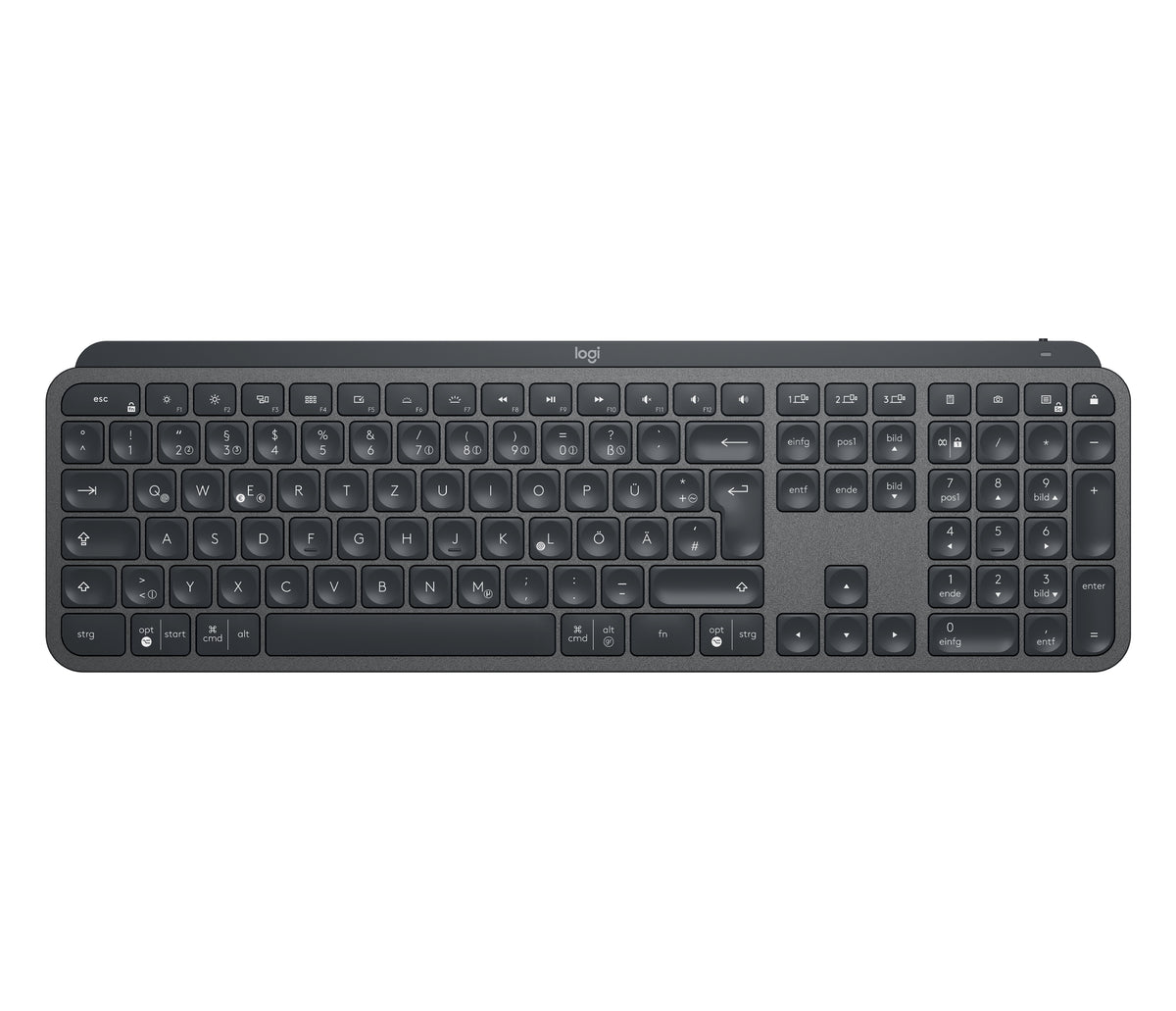 Logitech MX Keys Advanced Wireless Illuminated Keyboard - Keyboard - Backlit - Bluetooth, 2.4GHz - QWERTY - United Kingdom