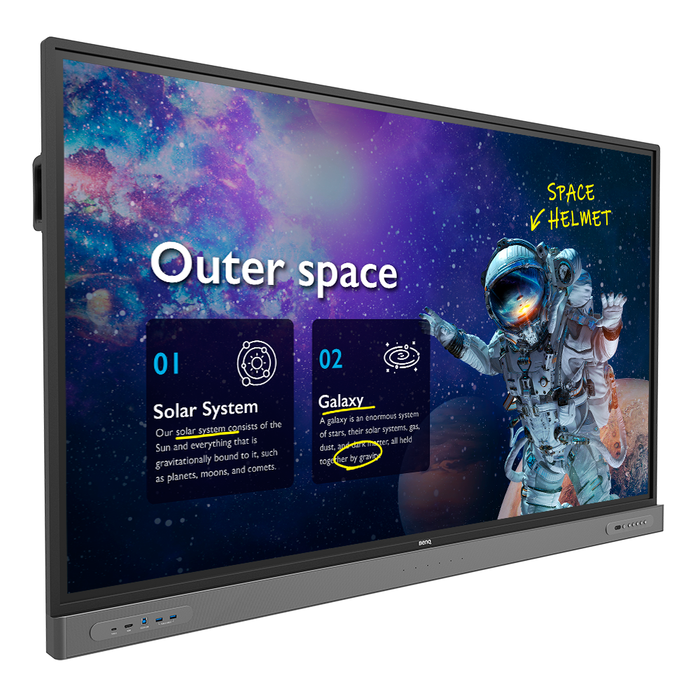 BenQ RM7503 - 75" Classe Diagonal Master Education Series ecrã LCD com luz de fundo LED - interativa - com ecrã tátil (multi-touch) - 4K UHD (2160p) 3840 x 2160